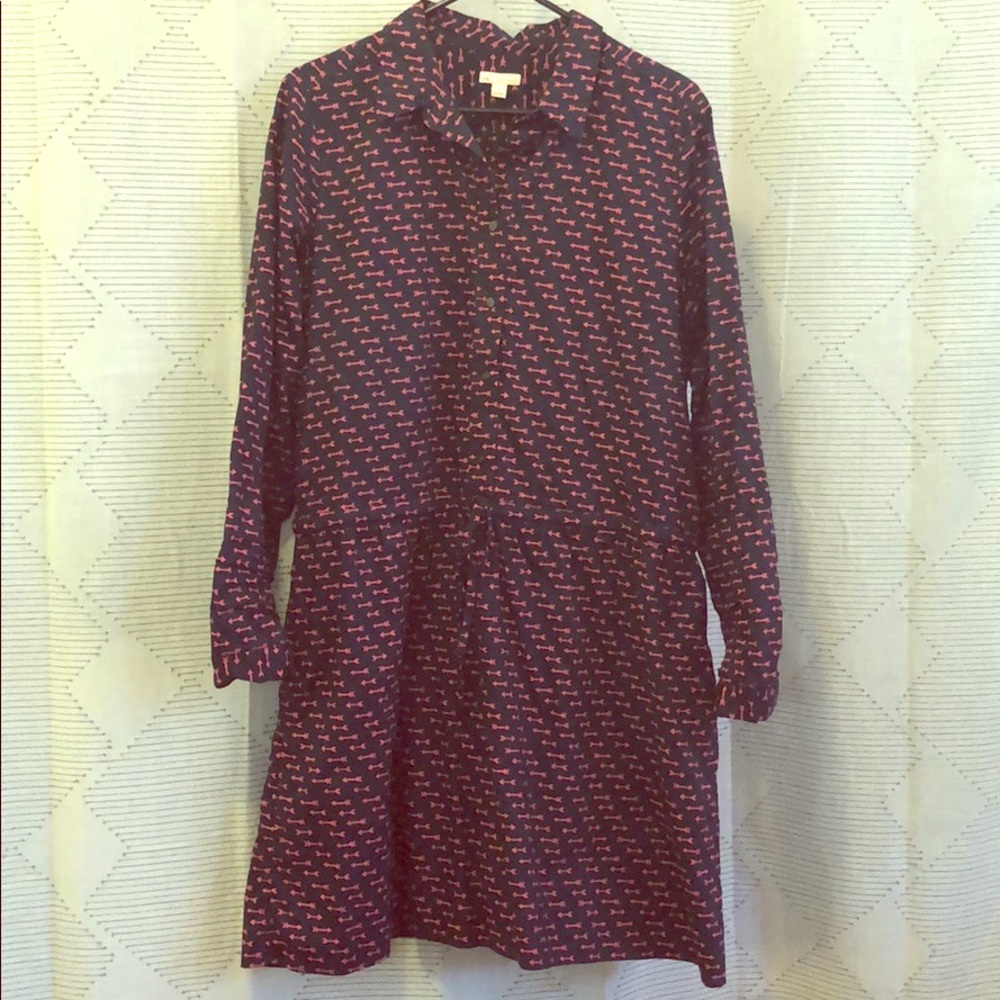 GAP drawstring shirt dress